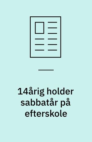 14årig holder sabbatår på efterskole