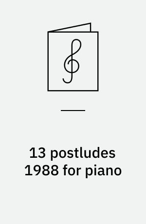 13 postludes 1988 for piano