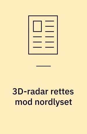 3D-radar rettes mod nordlyset