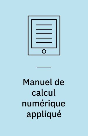 Manuel de calcul numérique appliqué