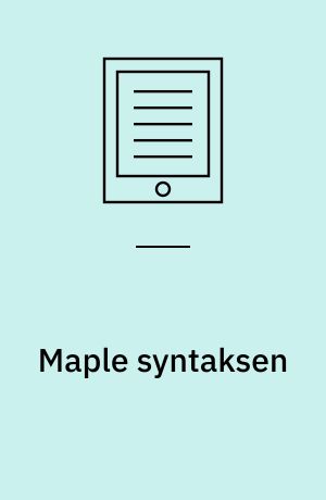 Maple syntaksen