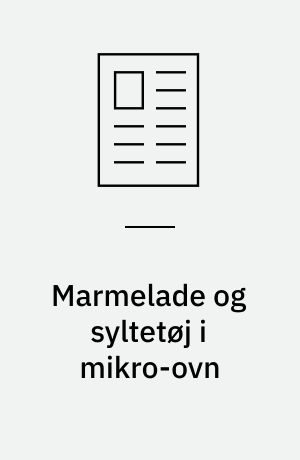 Marmelade og syltetøj i mikro-ovn