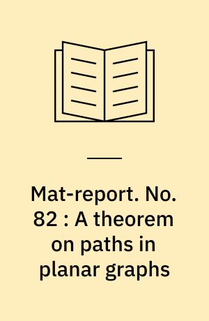 Mat-report. No. 82 : A theorem on paths in planar graphs