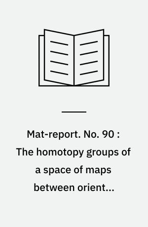 Mat-report. No. 90 : The homotopy groups of a space of maps between oriented closed surfaces