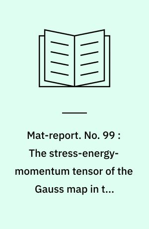Mat-report. No. 99 : The stress-energy-momentum tensor of the Gauss map in the extended nonlinear ς-model