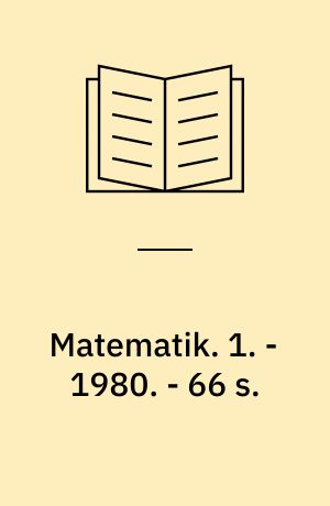 Matematik. 1. - 1980. - 66 s. : ill.