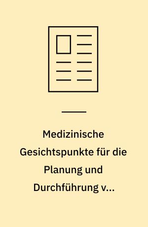 Medizinische Gesichtspunkte für die Planung und Durchführung von Winterurlauben und Schulschikursen
