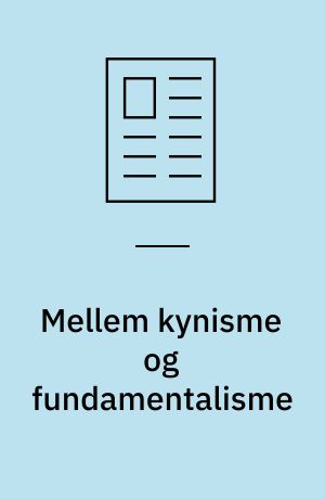 Mellem kynisme og fundamentalisme : filosofi og moral i gymnasiet