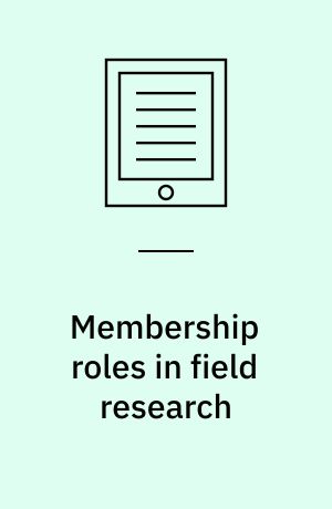 Membership roles in field research