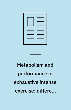 Metabolism and performance in exhaustive intense exercise: different effects of muscle glycogen availability, previous exercise and muscle acidity