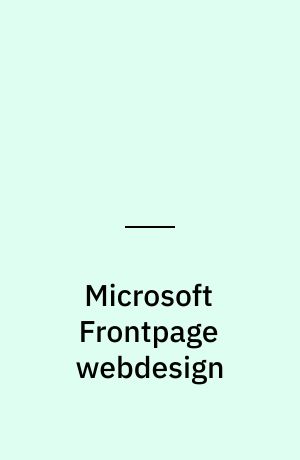 Microsoft Frontpage webdesign