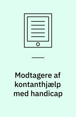 Modtagere af kontanthjælp med handicap