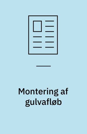 Montering af gulvafløb