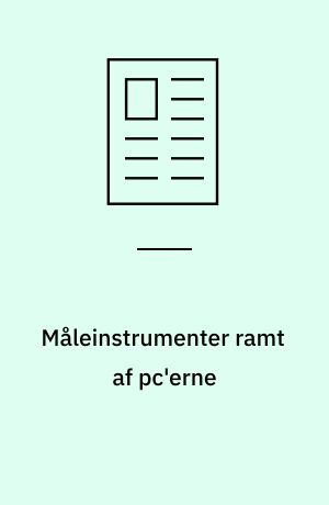 Måleinstrumenter ramt af pc'erne: Måleinstrumentbranchen må vende blikket udad