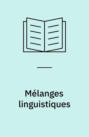 Mélanges linguistiques : offers à M. Holger Pedersen à l'occasion de son 70. anniversaire 7 avril 1937