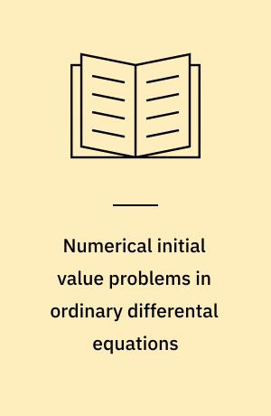 Numerical initial value problems in ordinary differental equations