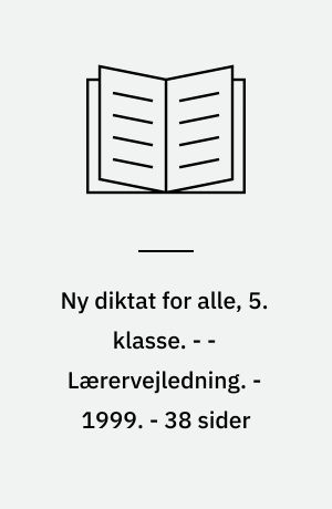 Ny diktat for alle, 5. klasse. - - Lærervejledning. - 1999. - 38 sider