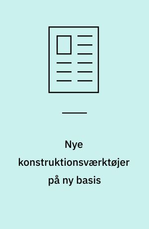 Nye konstruktionsværktøjer på ny basis : løbende finite element analyse samt kinetisk analyse og simulering af bevægelsesmekanismer er nye enkelt betjente udvidelsesmoduler på en AutoCad mekanikoverbygning