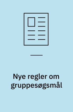 Nye regler om gruppesøgsmål
