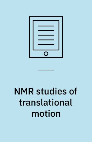 NMR studies of translational motion