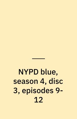 NYPD blue, season 4, disc 3, episodes 9-12