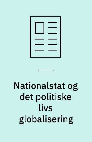 Nationalstat og det politiske livs globalisering