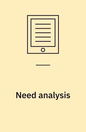 Need analysis : tools for the human services and education