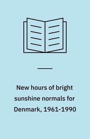 New hours of bright sunshine normals for Denmark, 1961-1990