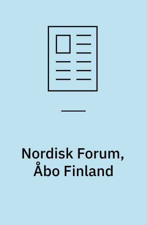 Nordisk Forum, Åbo Finland