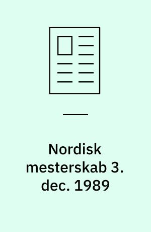 Nordisk mesterskab 3. dec. 1989