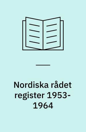 Nordiska rådet register 1953-1964