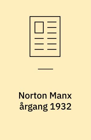Norton Manx årgang 1932
