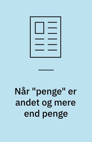 Når "penge" er andet og mere end penge : røde fjerruller på Reef Øerne