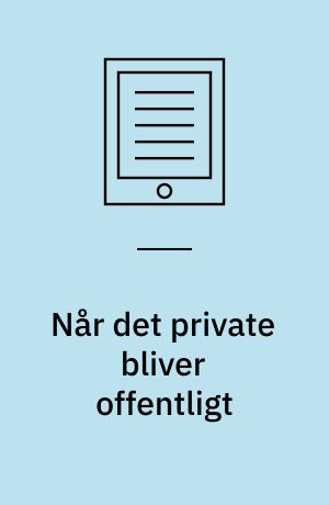 Når det private bliver offentligt : et kvalitativt eksplorerende studie af patienters oplevelser af hjælp vedrørende udskillelse af afføring