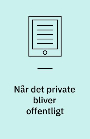 Når det private bliver offentligt : et kvalitativt eksplorerende studie af patienters oplevelser af hjælp vedrørende udskillelse af afføring