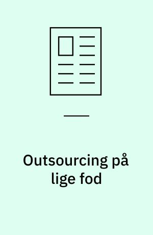 Outsourcing på lige fod