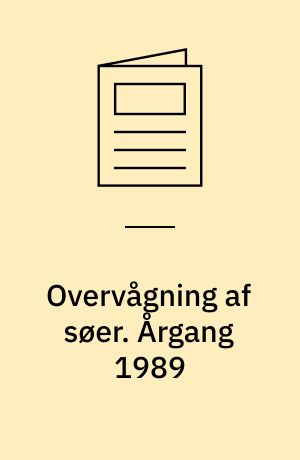 Overvågning af søer. Årgang 1989