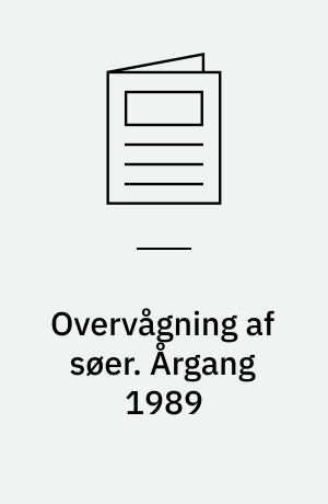 Overvågning af søer. Årgang 1989