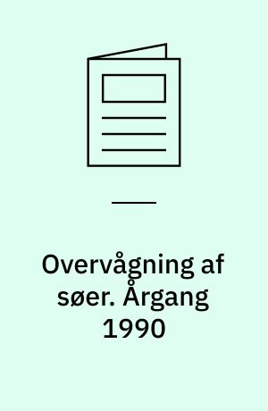 Overvågning af søer. Årgang 1990
