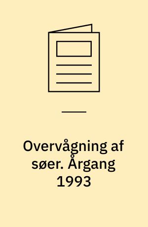 Overvågning af søer. Årgang 1993