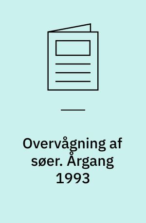 Overvågning af søer. Årgang 1993