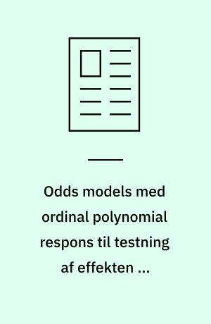 Odds models med ordinal polynomial respons til testning af effekten af interventioner omhandlende sund mad på arbejdspladsen