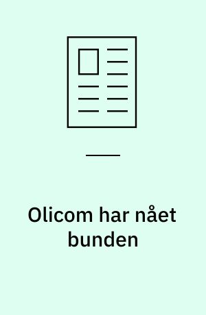 Olicom har nået bunden