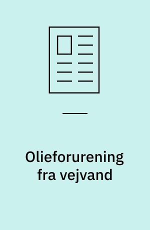 Olieforurening fra vejvand