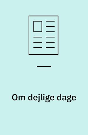 Om dejlige dage : hiero- og teofore processioner i arkaisk religion og i Det Gamle Testamente