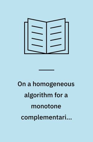 On a homogeneous algorithm for a monotone complementarity problem with nonlinear equality constraints