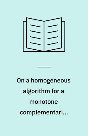 On a homogeneous algorithm for a monotone complementarity problem with nonlinear equality constraints