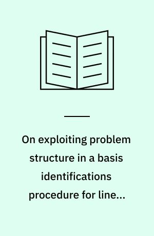 On exploiting problem structure in a basis identifications procedure for linear programming