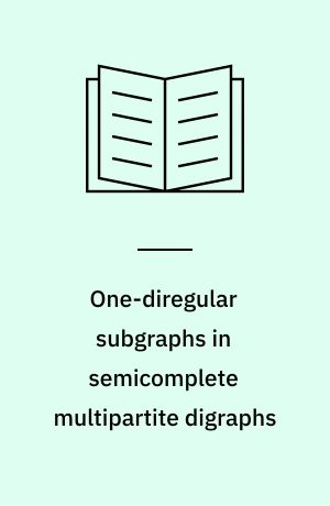 One-diregular subgraphs in semicomplete multipartite digraphs