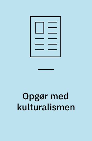 Opgør med kulturalismen